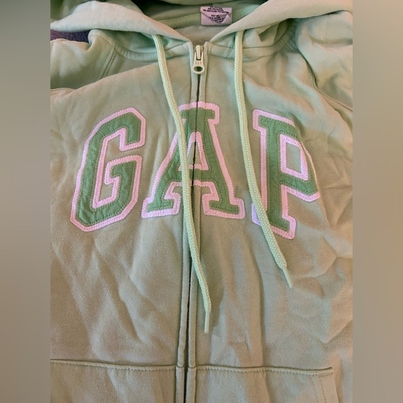 GAP Green Hooded Zip-Up Jacket Sporty Design - Picture 2 of 6